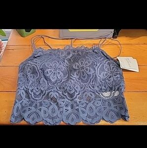 Tranquil & True Lace Blue Soft Comfort Bralette  Women's M